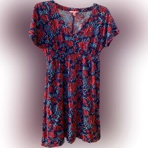 Womens Lily Pulitzer Fish Print cotton Dress size small